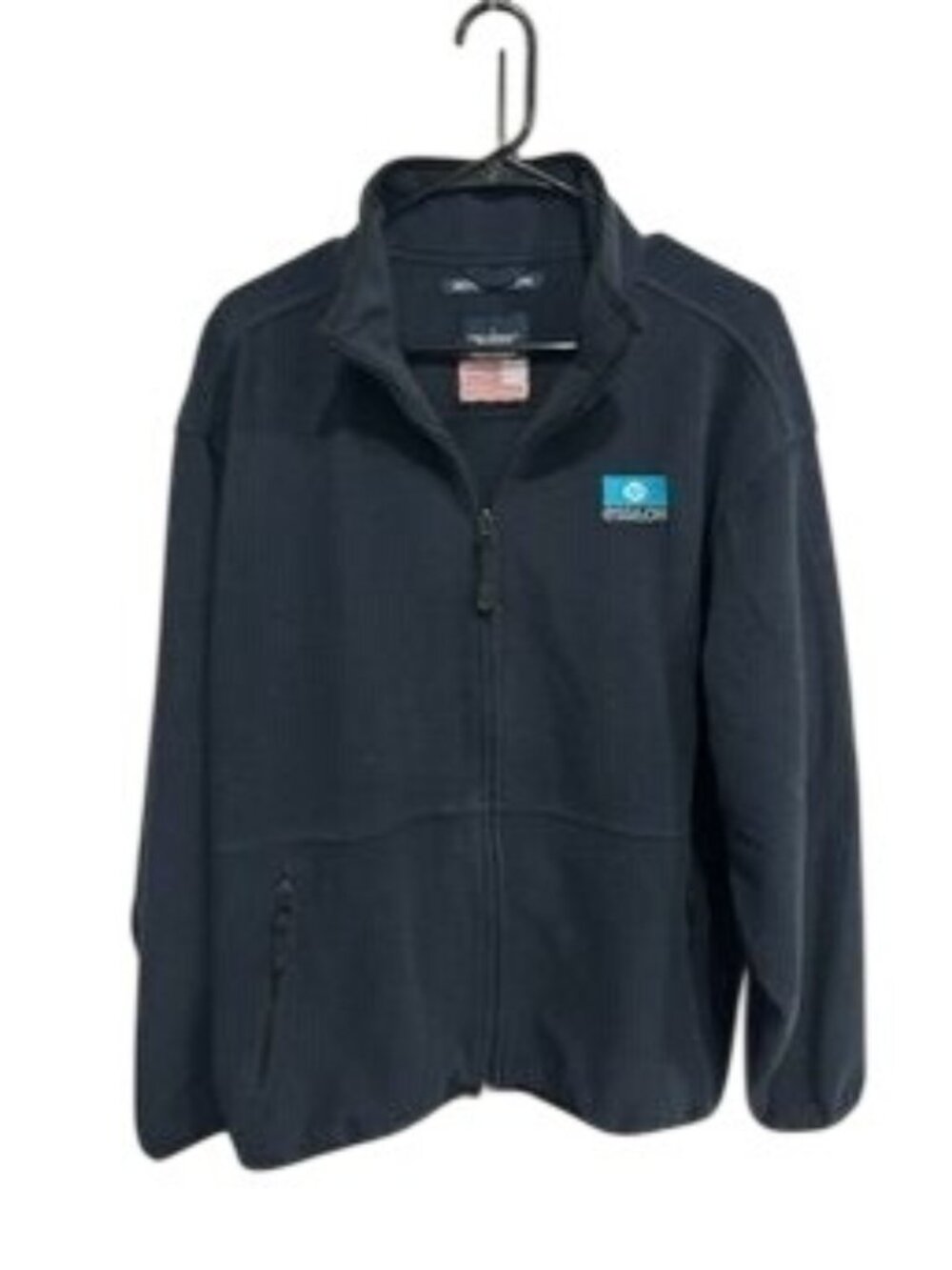 Devon & Jones Large Men's Navy Fleece Jacket Essilor Logo Heritage Style